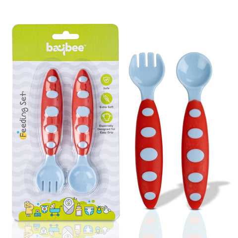 Ultra Soft Baby Spoon Set for Baby Feeding | Non Toxic BPA Free Baby Training Feeding Spoon | BYIE159