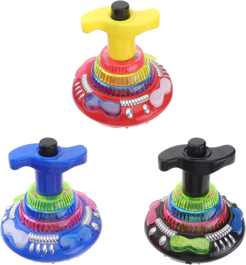 Light Up Spinning Tops Flashing Music Gyro LED Shining Toy | LMI-2091 ( PACK OF 1 )