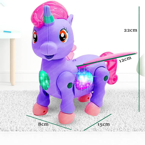 Musical Unicorn Horse Toy with 3D Light and Music | NE788-1A