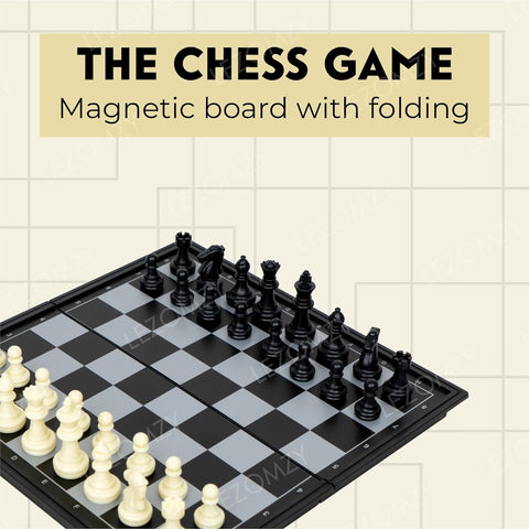 Magnetic Educational Chess Board Set with Folding Chess Board | NEQX-5677
