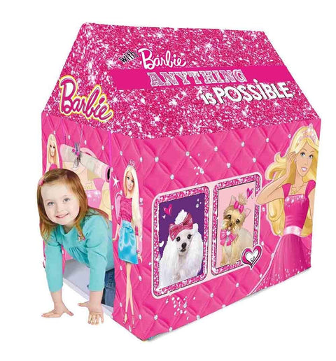 Barbie Theme Kids Play Tent House, Multicolor | LOBTENTH3000 ( Prints And Color May Very )