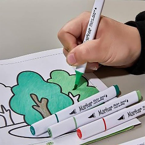 Water Based Marker Brush Pen | HMC-9001-24  (Pack of 24, Multicolor)