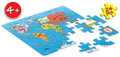 My First World Map Puzzle 24 Pieces Early Learner | INT445