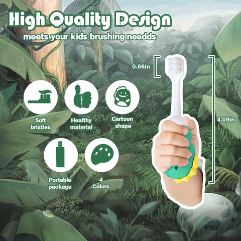 Toddler Manual Toothbrush Dinosaur Cartoon Shape | GBT-2098