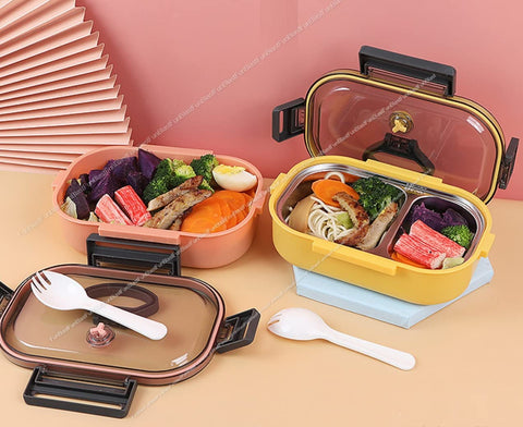 Lunch Box for School Kids – Cute Lunch Box with Spoon, Compartment Lunch Box | GBR-348