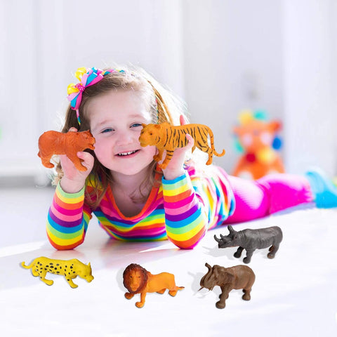 6 Big Size Full Action Toy Figure Jungle Cartoon Wild Animal | NEQ701