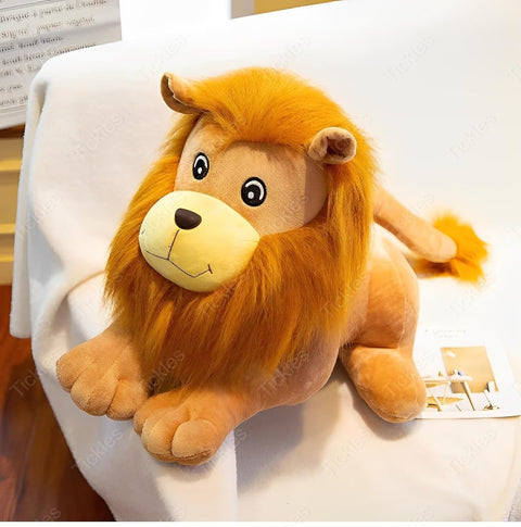 Sleeping Jungle Lion Leo Soft Stuffed Plush Animal Toy | NXS1309-30LN