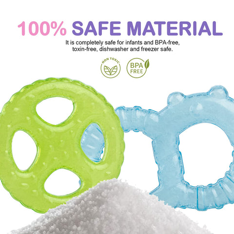 Natural Silicon Teether for Babies, Non-Toxic Food Grade, BPA-Free Silicon Teether for Infants, Freeze Safe Easy Teething & Chewing Play Toys for Baby | BYIE160