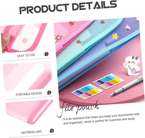 File Folder with Button Lock and Handle – Certificates Holder with 12 Pockets (Pack of 1) | KBX-7079-SCG