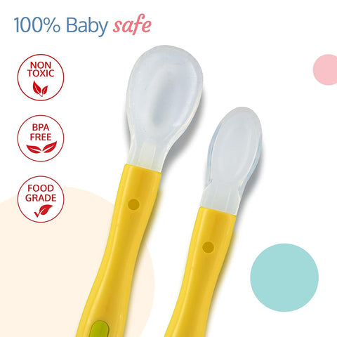 Baby Silicone Spoon Set, BPA Free | Color May Very | 18930