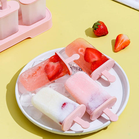 6Pcs Plastic Popsicles Mold with Tray Reusable | GBK-W5052 | NOTE : COLOR MAY VERY