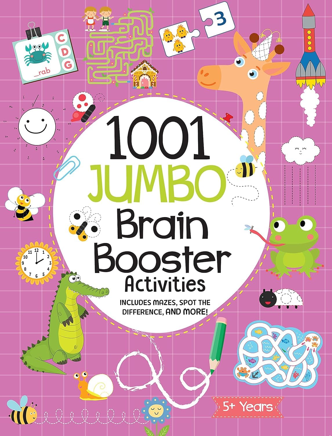 1001 Jumbo Brain Booster Activities Book | INT403– KidsROAR