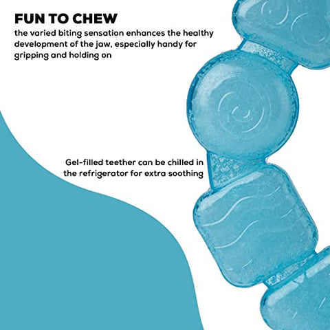 Teddy Natural Gel Silicone Teether for Babies to Soothe Their Gums, Bpa Free Food Grade Easy Teething & Chewing Toys for Babies ( PACK OF 1 ) | BYIE161