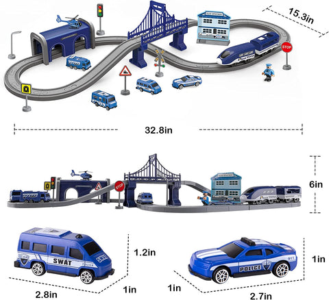 66 Pcs Battery Operated Train Set with Tracks(Magnetic Connection) | 509