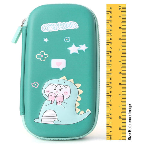 3D EVA Design Embossed Hardtop Cover Pencil Case with Compartments | LOKBX7064