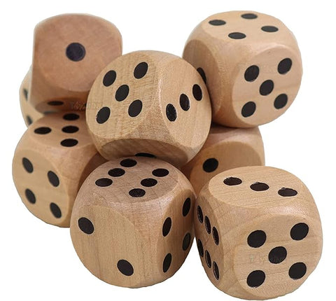 WOODEN DICE SML 25MM 12P | WD-1168