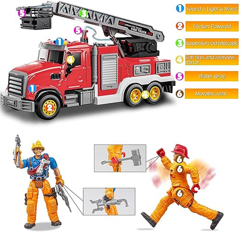 FRI FIRE FIGHTING TRUCK WITH LIGHT MUSIC | S977-25