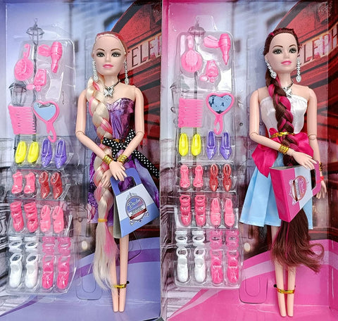 Plastic Fashion Long Hair Doll with Movable Joints | 581(116)