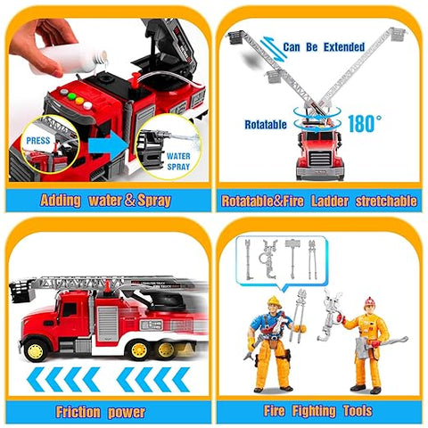 FRI FIRE FIGHTING TRUCK WITH LIGHT MUSIC | S977-25