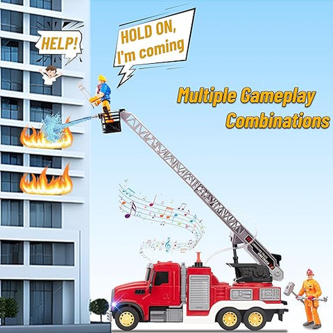 FRI FIRE FIGHTING TRUCK WITH LIGHT MUSIC | S977-25