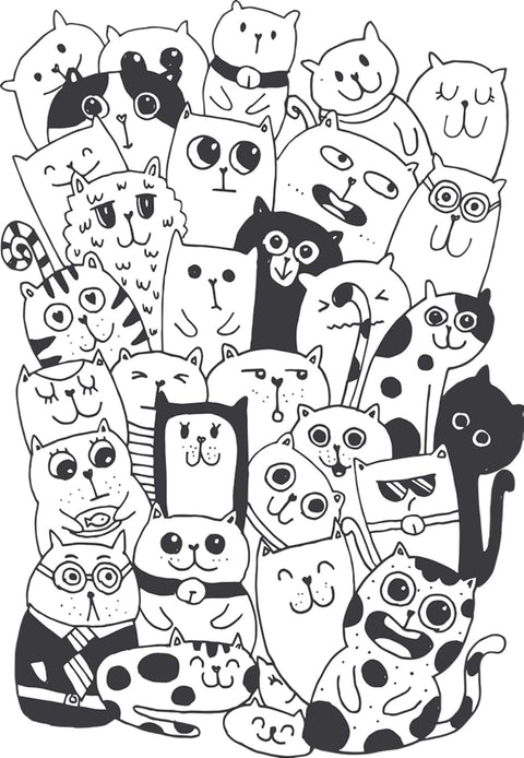 Doodles - Mini Adult Colouring Pad | EDS-08