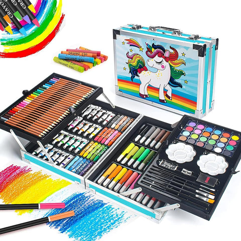Unicorn Print Multicolor Color Kids Art Drawing Set  | NE145PC-MD | DESIGN MAY VERY