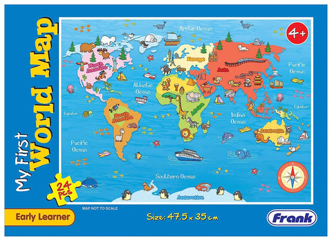 My First World Map Puzzle 24 Pieces Early Learner | INT445