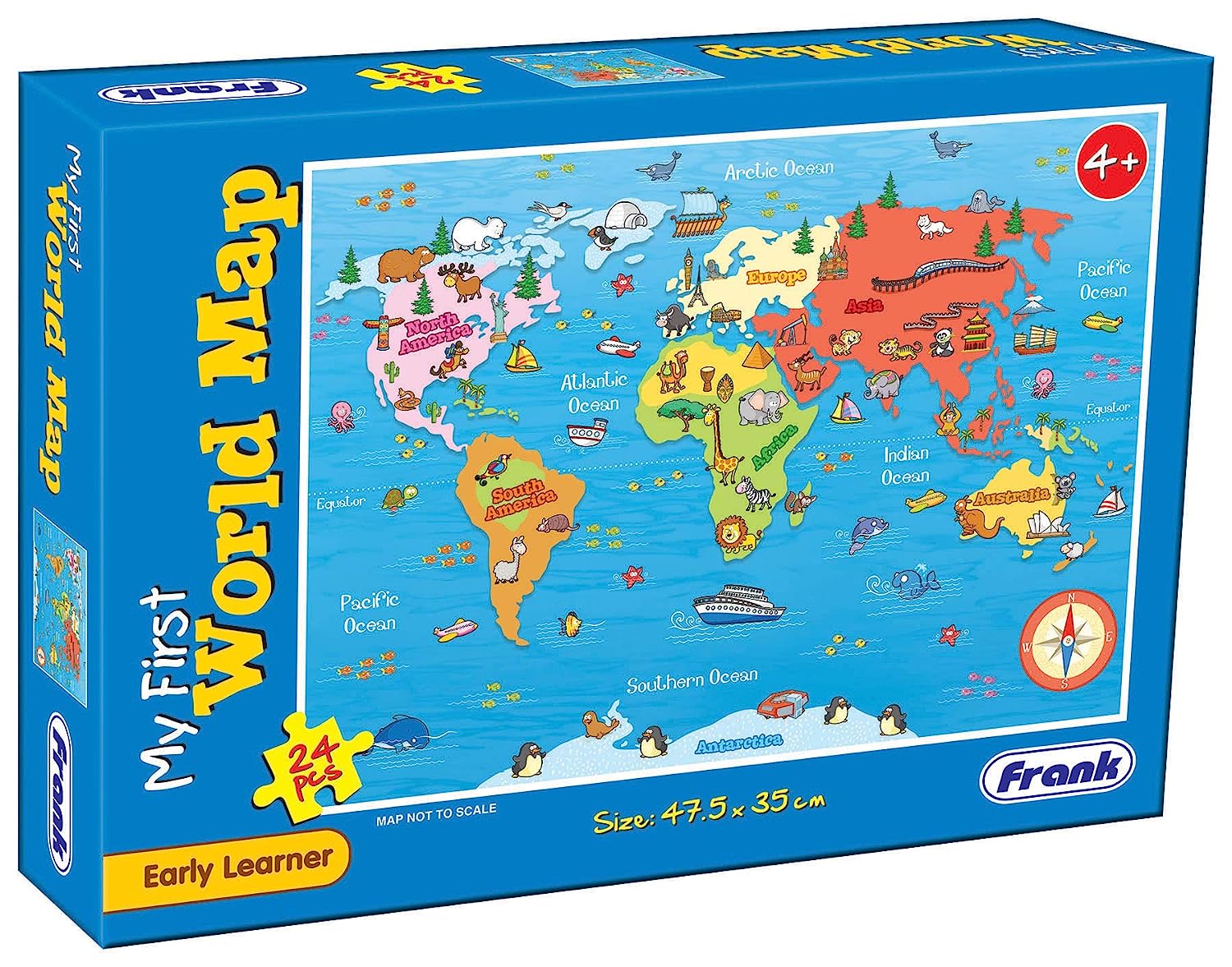 My First World Map Puzzle 24 Pieces Early Learner 