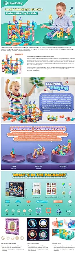 Magnetic Blocks 110Pcs | 8901