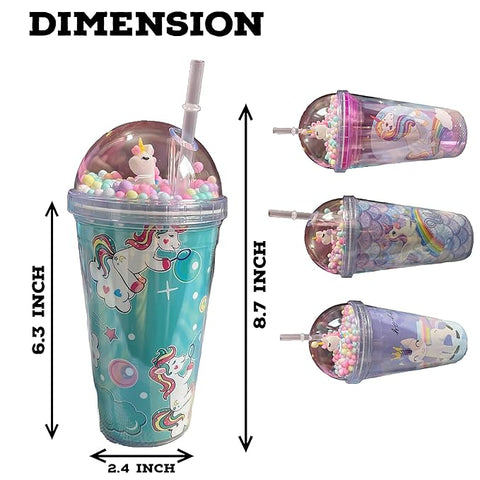 460ML SIPPER UNICORN STRAW WITH LIGHT | GBT-8390