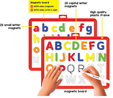 Magnetic Learn to Write Capital & Small Letters - Includes Write & Wipe Magnetic Board  | EDS-44