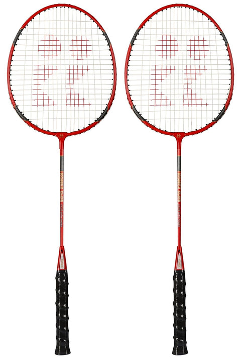 Aluminum-Alloy Badminton Racquet-(CI-410), 68 cm x 21 cm x 2 cm, Red, Pack of 2 | RACK133