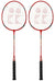 Aluminum-Alloy Badminton Racquet-(CI-410), 68 cm x 21 cm x 2 cm, Red, Pack of 2 | RACK133