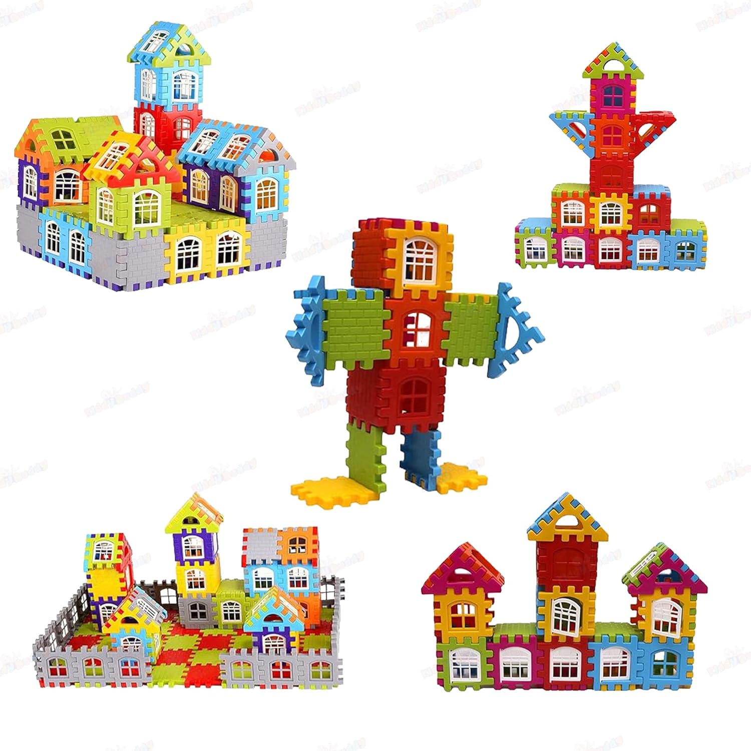 Jumbo House Blocks Multi Color Building Blocks with Smooth Rounded Edg ...
