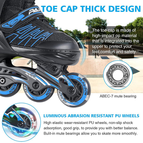 Roller Skates with Featuring All Illuminating Wheels | NENI18863L