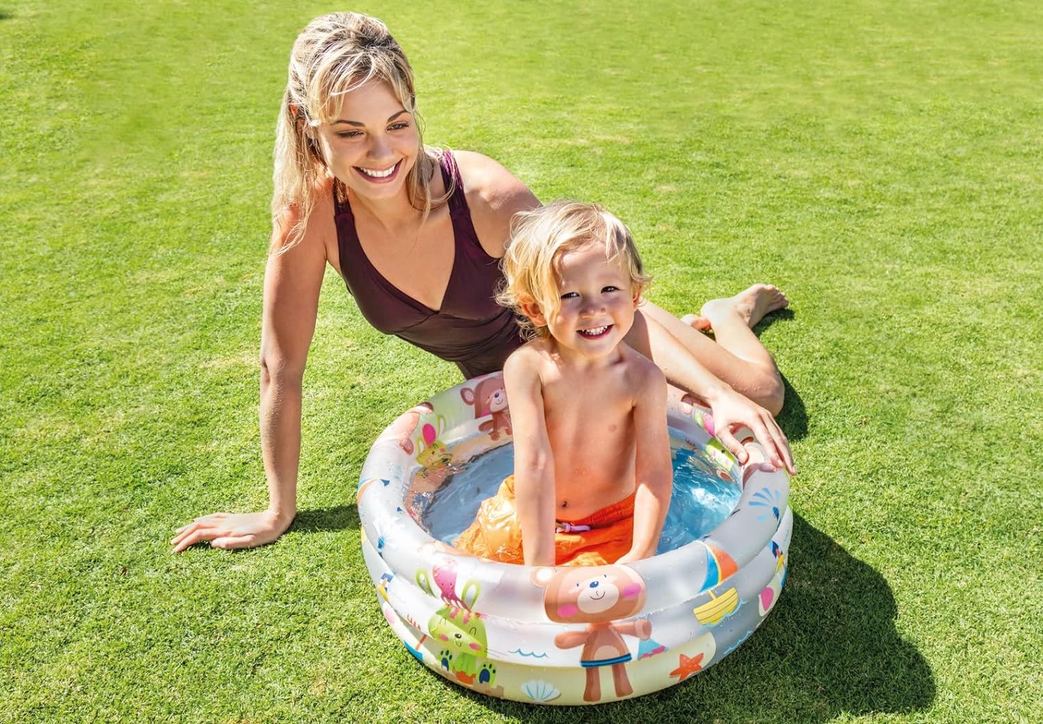 PVC Beach Buddies 3-Ring Inflatable Kiddie Pool (Multicolor) | TB-5710 ...
