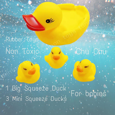 4 Piece Duck Family Squeeze Bath Toy | LOF1060