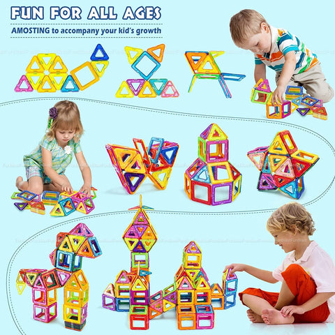 Magic Magnetic Building Blocks Puzzle | HMC-3086 (Multicolor; 86 Pcs)