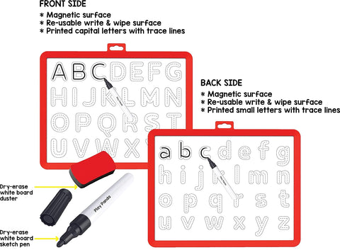 Magnetic Learn to Write Capital & Small Letters - Includes Write & Wipe Magnetic Board  | EDS-44