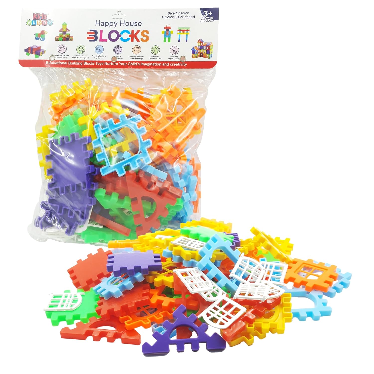 Jumbo House Blocks Multi Color Building Blocks with Smooth Rounded Edg ...