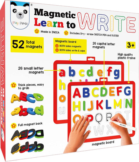 Magnetic Learn to Write Capital & Small Letters - Includes Write & Wipe Magnetic Board  | EDS-44