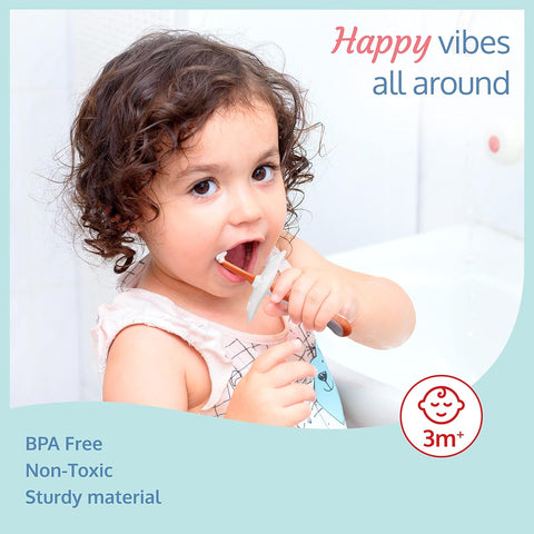Baby Training Manual Toothbrush Set with Anti Choking Shield | 18893