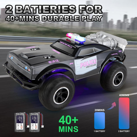 Large Remote Control Police Car Toy with Lights and Sirens | 9020-5F