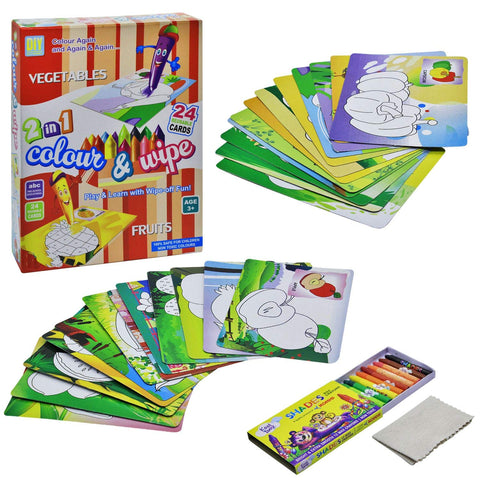 2 IN 1 COLOUR N WIPE FRUIT & VEGETABLES | EK-248