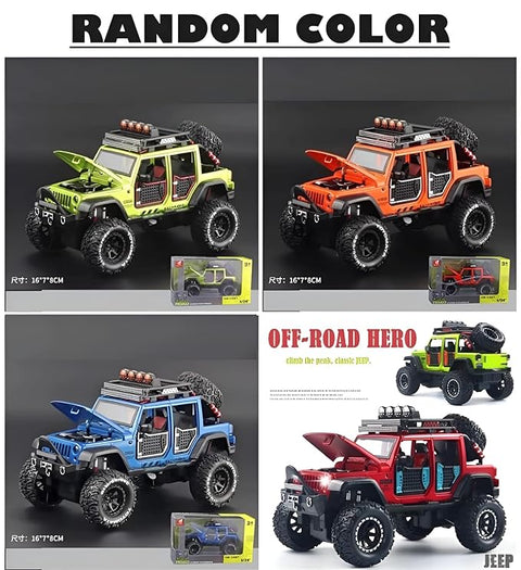 Die Cast Jeep Wrangler Rubicon Model Toy Car | 2412B