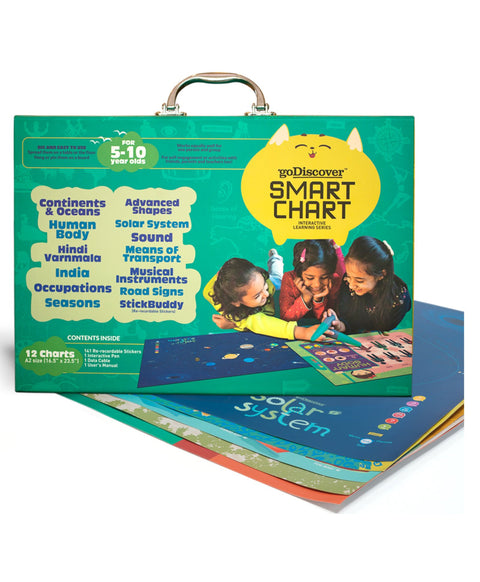 SmartBook + KinderSmart + SmartChart with 1 Talking Pen - Multicolor | GODISC