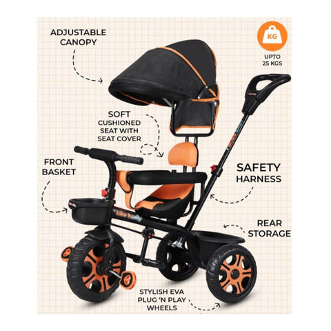 Tricycle with Parental Adjust Push Handle | TRI-BB-106