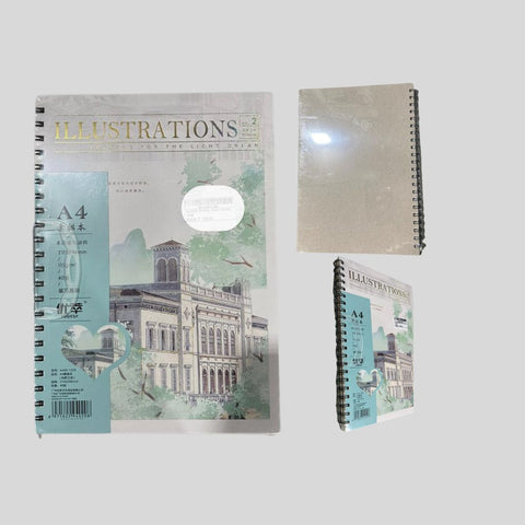 Digitally Printed ILLUSTRATIONS BOOK Multicolor Wire Bound Paper Sheet A5 Sheet GBT-A440-1229