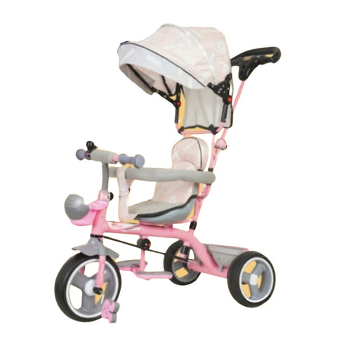 Baby Tricycle with Music, Sound, Lights, Canopy, Backrest and Comfortable Seat | TRI-LUTFT500