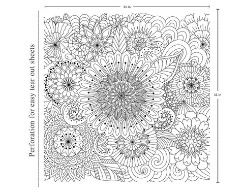 Mandala - Adults Colouring Book with Tearout sheet | EDS-09